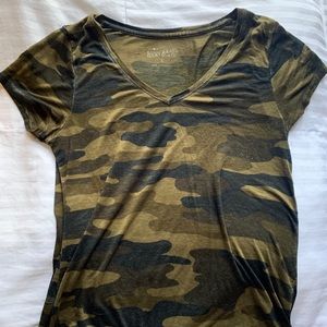 Camo V Neck T-Shirt